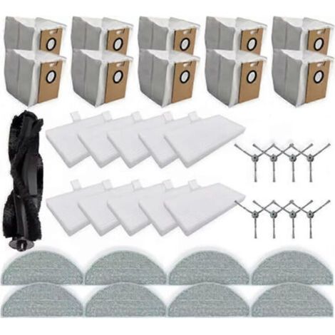 37 piezas de repuesto para aspiradoras Lydsto R1 Edge / R1D Edge, MiWhole M9 Lite y Roidmi Eve Rook: cepillo, paño, filtro y bolsa para el polvo. (1/5)