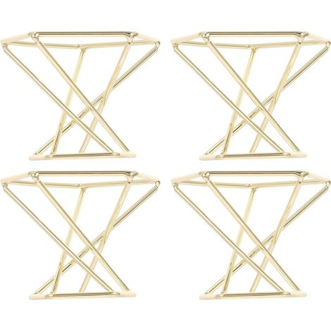 4 supports en métal pour plantes aériennes, structure géométrique en fer. (1/5)
