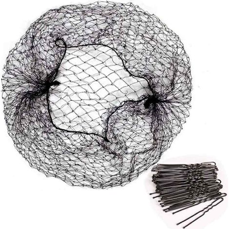 Packung mit 50 unsichtbaren Nylon-Haarnetzen, Haaraccessoires für Mädchen, trendige Spitzenstirnbänder (1/5)