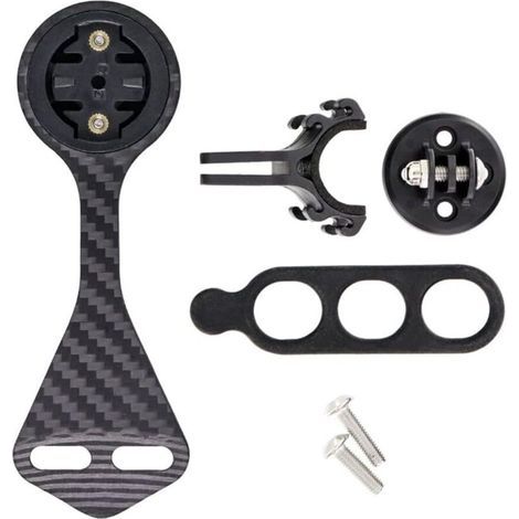 Support de compteur de vélo de route XBERSTAR intégré au guidon aérodynamique, compatible avec Garmin, pour XOSS G G+ et fixation pour éclairage de vélo (noir) (1/4)