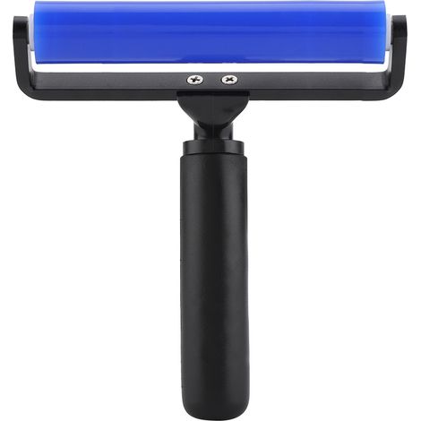 Blaue Silikon-Klebstoffrolle zum Abstauben von Handybildschirmen, hochviskose, antistatische Rolle mit schwarzem Griff, 15 cm (6 Zoll) (1/5)