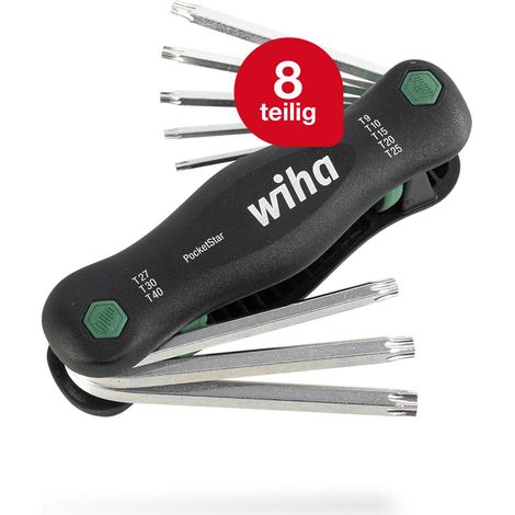 Wiha Multitool PocketStar® TORX 8-tlg., per Tastendruck schneller Zugriff, als Längs- und Quergriff einsetzbar, all-in-one Werkzeug (23049) (1/5)