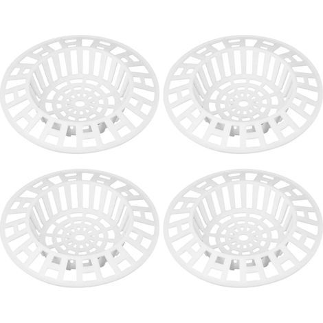Crépine d'évier en plastique pour cuisine et salle de bain – Blanc (lot de 4) (1/5)