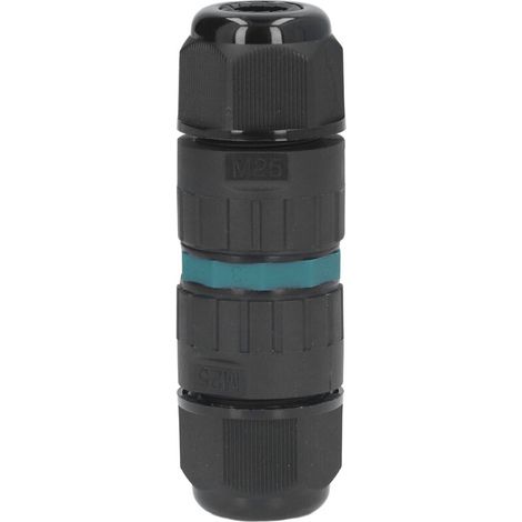 Connecteur étanche IP68 pour extérieur, raccord rapide droit 5 conducteurs 10‑14mm