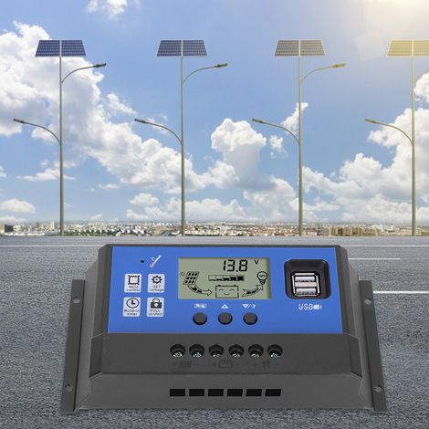 Intelligenter Solarpanel-Batterieregler mit LCD-Display und zwei USB-Anschlüssen (12/24 V VRBL-50 A) (1/5)