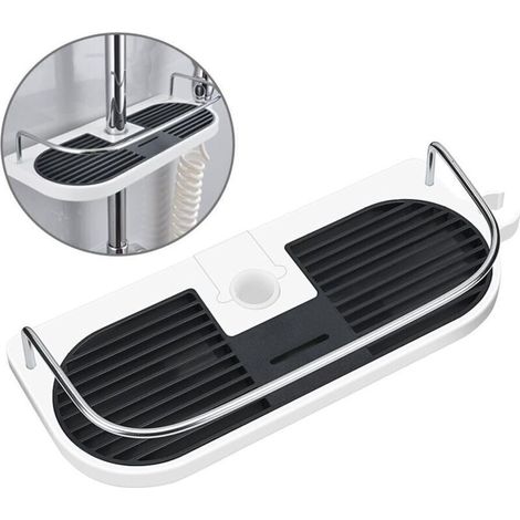 No Drilling Required Shower Shelf for Shower Rail - Bathroom Organizer Holder for Shampoo, Fits 19mm - 25mm Rail (1/4)