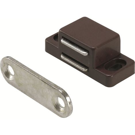 HETTICH Lot de 4 loqueteaux magnétique acier HETTICH, L.35 x l.15 mm