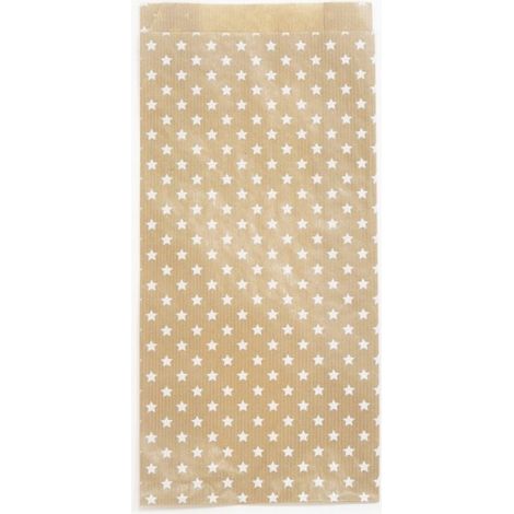 BOLSA PAPEL KRAFT 15x31 ESTRELLAS P/50