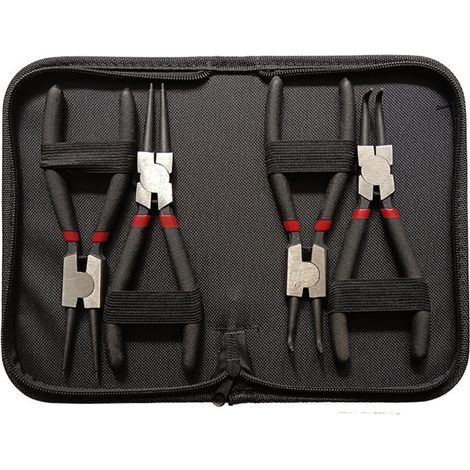 Lot de 4 pinces à circlips 7 pouces – Acier au chrome vanadium – Poignées antidérapantes – Pour installation et retrait de ressorts (1/5)