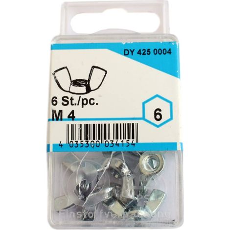 Dadi a galletto M4 - 6 pz.