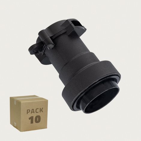 Portalampada E27 per Cavo Elettrico Ghirlanda IP44 (confezione da 10 pz.) Nero
