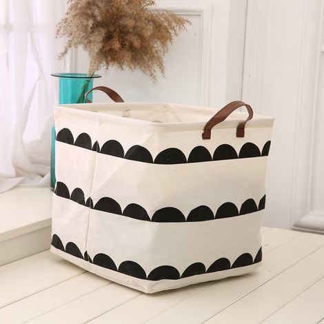 Cesta de ropa plegable con bolsa de almacenamiento: una cesta con asas. Ideal para organizar edredones, ropa de cama, mantas y prendas de vestir. (1/4)