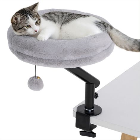 Arbre à chat Lit de bureau pour chat rotatif 360° avec balle (1/5)