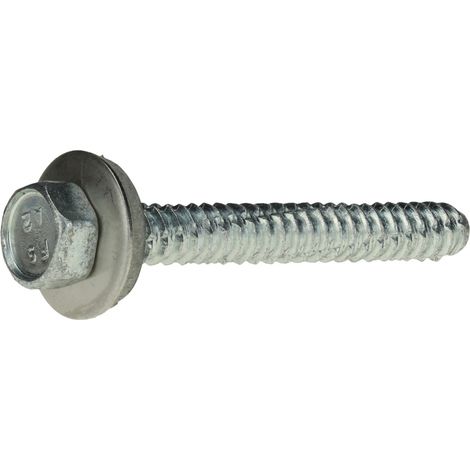 Reidl Fassadenschrauben mit Zapfen 6,3 x 175 A2 blank, Dichtscheibe 16 mm