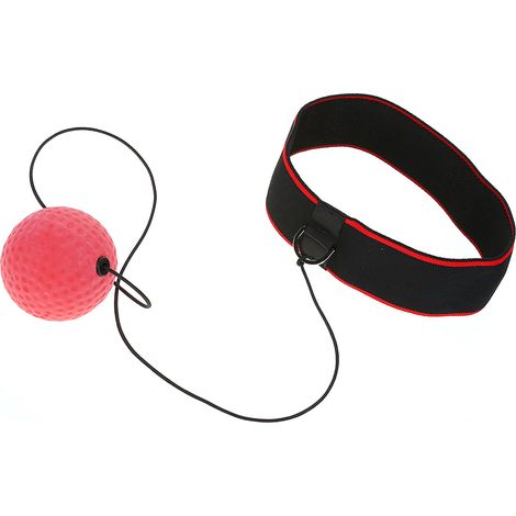 Ballon d'exercice de boxe pour adultes avec bandeau pour l'entraînement de vitesse (bandeau noir) (1/5)