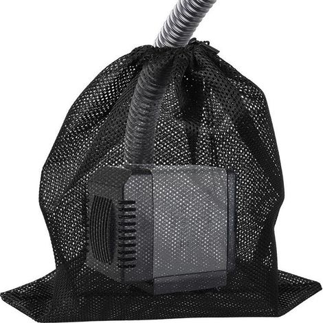 Bolsa para bomba con cordón ajustable, 45x45 cm. Bolsa de filtro para bomba de agua, bolsa de filtro para bombas de estanque, accesorios, bolsa de filtro de malla para filtración de acuarios y piscina (1/5)