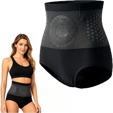 Short sculptant 4 en 1 à microparticules, short sculptant thermogénique brûleur de graisse, gaine sans coutures taille haute pour femme, affine la taille et galbe les fesses. (1/5)
