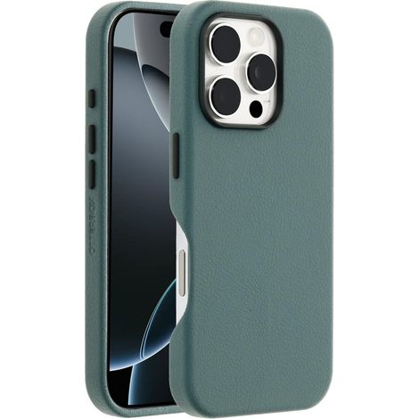 OtterBox Symmetry Series Cactus Leather für MagSafe für iPhone 16 Pro, Juniper Sprig