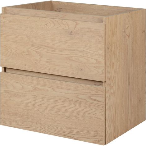 Mobile da bagno 60 cm, colore: Rovere Chiaro, 60 x 46 x 60,7 cm, senza piano di lavoro (1/5)