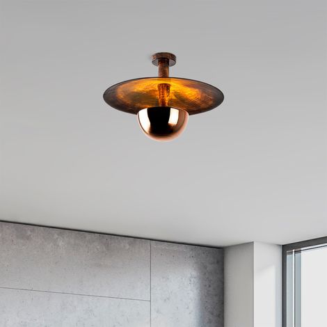 Deckenlampe 48 cm kupferfarbenes Metall-Elevate (1/5)