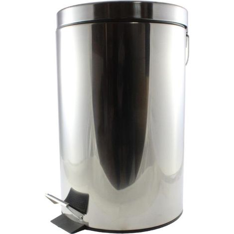 WURKO cubo pedal inoxidable 12 l , Cubo pedal inoxidable 12 litros Cubo con pedal de acero inoxidable de diseño elegante y atractivo, adecuado para uso doméstico y comercial. C (1/5)