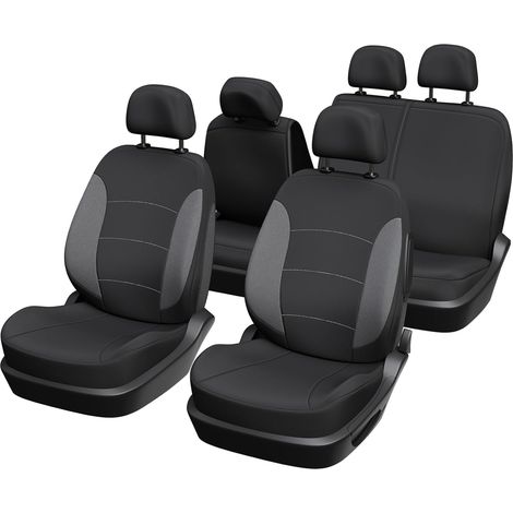 1 Set Housses de siège auto, Universelles, Banquette fractionnable, Compatible Airbag, Intérieur voiture