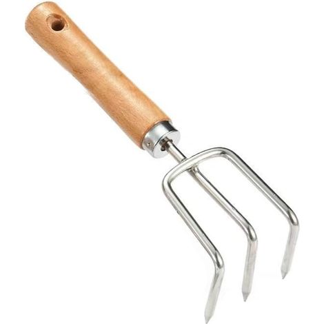 Mini râteau à main manuel, outil de jardinage pour désherber, planter des fleurs et jardiner en intérieur et extérieur. (1/5)