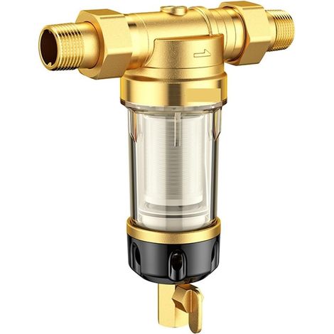 Système de filtre à eau Filtre pré-filtre for toute la maison, système central de purification d'eau for la maison 4500L/H 40μm contre-courant 360° contre-lavage ( Color : DN15 (0.5 Inches) , Size : 1 (1/5)