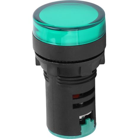 Voyant lumineux vert DC24V, lampe témoin LED 24V continu, signalisation verte pour panneau électrique, indicateur de tension 24 volts, ampoule pilote verte DC. (1/5)