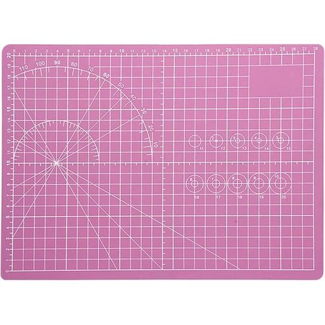Tappetino da taglio, base da taglio, piastre da taglio, tappetino da taglio autoriparante, per tessuti, quilting, scrapbooking (rosa)