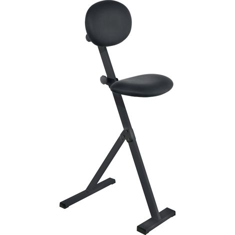 Sedia di supporto ErgoPlus in similpelle, altezza seduta 550-900 mm, colore nero