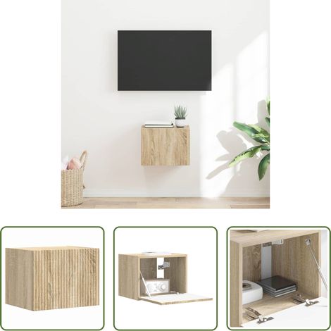 vidaXL Wohnzimmerregal -  TV-Wandschrank Sonoma 60 x 31 x 29,5 cm Holzwerkstoff (1/5)