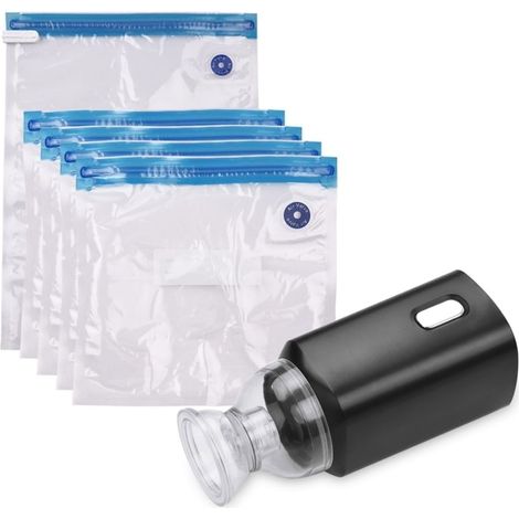Pompe électrique pour sacs de rangement sous vide avec câble usb 5 Sacs de rangement rechargeables Elisefashion (1/4)