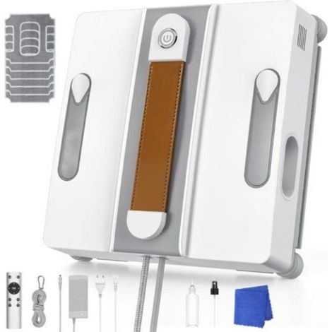 Fensterputzroboter, automatischer Fensterputzroboter mit 4 Düsen, 3 Reinigungsmodi, intelligenter Navigation, Kantenerkennung, Sicherheitssystem, Fernbedienung und 6 Reinigungstüchern (1/5)