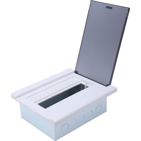 Boîtier de distribution électrique 12 pièces, boîtier en acier inoxydable, couvercle transparent en polycarbonate, disjoncteur, boîte de jonction avec rail DIN (1/5)
