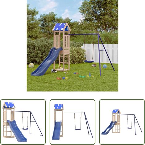 Aire de jeux - Aire de jeux d'extérieur bois de pin massif (1/5)