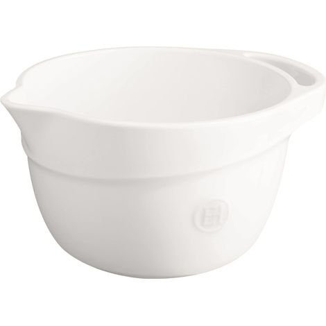 Bol de préparation saladier Cul de poule en céramique avec bec verseur et poignée 4.5 L - Farine (1/5)