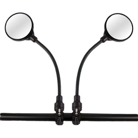 (1 paire) Rétroviseur de vélo pour guidon, rétroviseur de guidon de vélo réglable - Support de guidon Rétroviseur de vélo, rétroviseur de sécurité convexe en acrylique grand angle pour vélos de route (1/3)