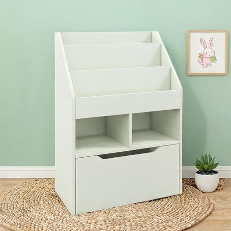 Étagère enfant verte 3 niveaux 60 x 29,9 x 90 cm en MDF (1/5)