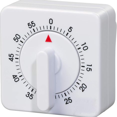 Minuteur de cuisine mécanique, minuteur mécanique 60 minutes/1 heure, minuteur de cuisine portable, alarme avec compte à rebours (1/5)