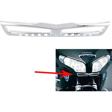 Moto Gold Wing 1800 GL1800, 2001-2013 F6B, garniture de calandre avant, pièces avant électroplaquées.