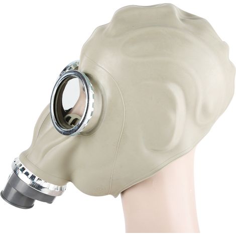 Masque à gaz en caoutchouc naturel, respirateur de protection intégrale sans cartouche. (1/5)