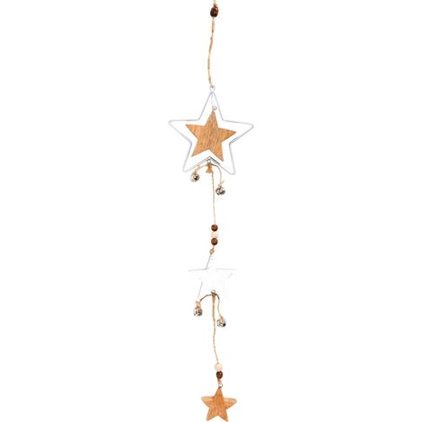 TrendLine Dekohänger 60 cm beige/weiß Weihnachtzeit Weihnachten Xmas (1/2)