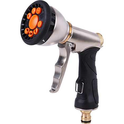 Pistolet Arrosage Robuste avec 9 Jets Réglables pour Jardin, Lavage Voiture et Arrosage Plantes
