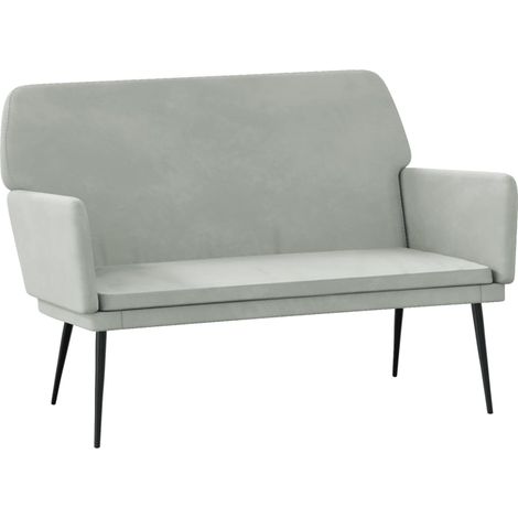 Banc Gris clair 108x79x79 cm Velours (1/5)