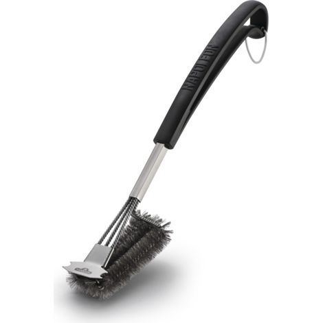Napoleon – Brosse de nettoyage en acier inoxydable pour grille de barbecue – Filaments robustes pour résidus tenaces – Design incurvé pour nettoyage efficace