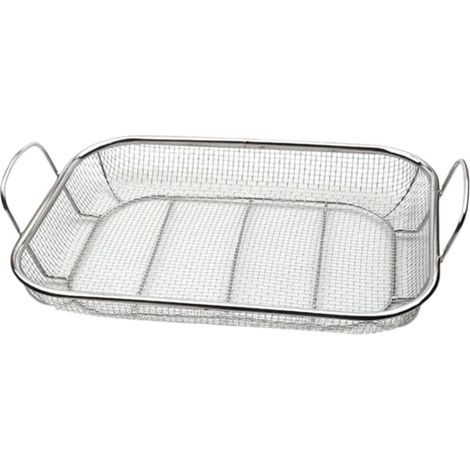 Paniers à griller, panier à griller en acier inoxydable, panier carré d'égouttage pour légumes et barbecue - Outils de cuisine extérieure (1/4)