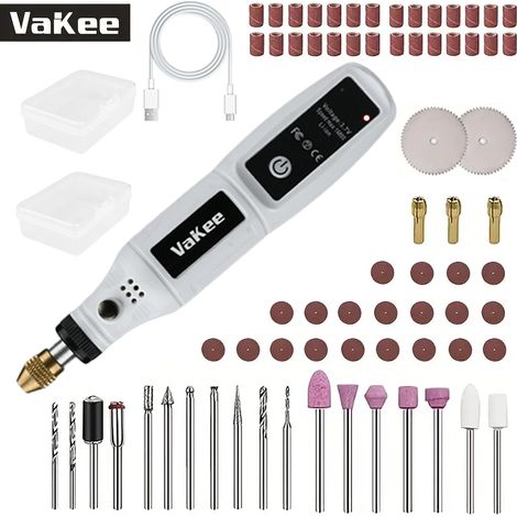 (Blanc 3) Mini perceuse rechargeable USB, outil rotatif, mini polisseuse