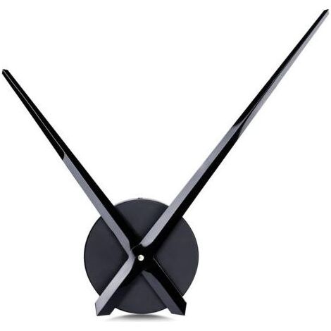 Grande Horloge Murale Aiguilles 3D, DIY Silencieuse Metal Pendule Murale Noire, Mouvement Mécanisme sans Chiffre Décoration pour Chambre Cuisine Salon (70-100 cm) (1/5)