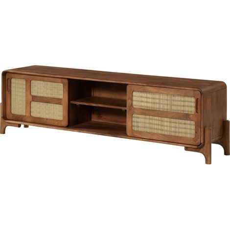 TV-Board Mango/Seegras 180x40x50 hellbraun lackiert MIZUMI 106